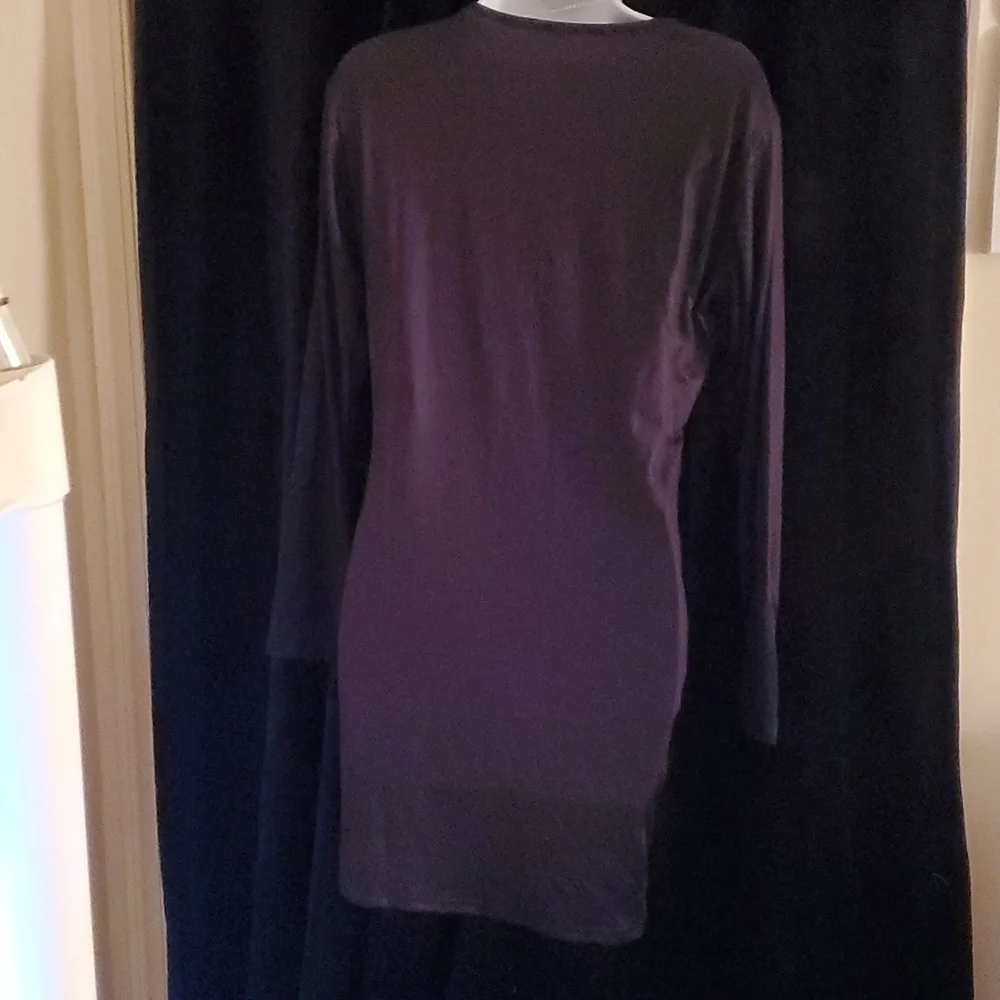 New Women's Black New York Long-Sleeved Mini Dresses Sizes S and M